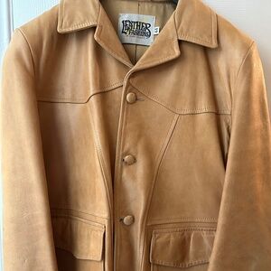 Vintage 1970 Harry Pollock California Leather Jacket Mens Size 44